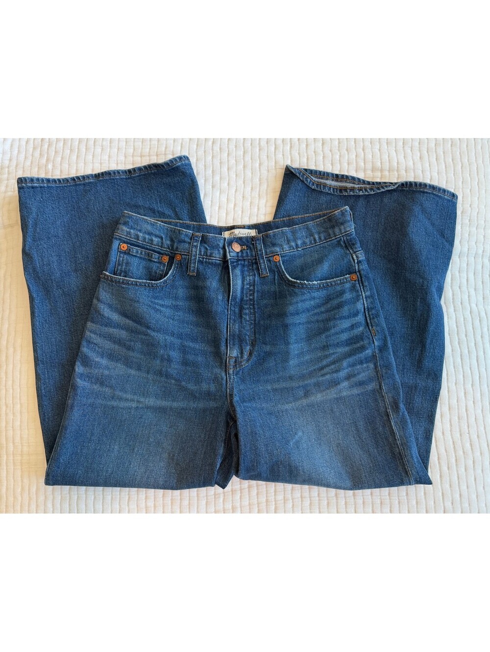 Madewell The Wide-Leg Crop Jeans High Rise Size 27 - Picture 2 of 6